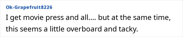 User comment discussing the age gap criticism between Margot Robbie and Jacob Elordi in a controversial photoshoot.