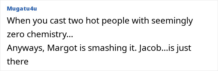 Alt text: Margot Robbie and Jacob Elordi in a steamy photoshoot criticized for their notable age gap after cheating accusations.