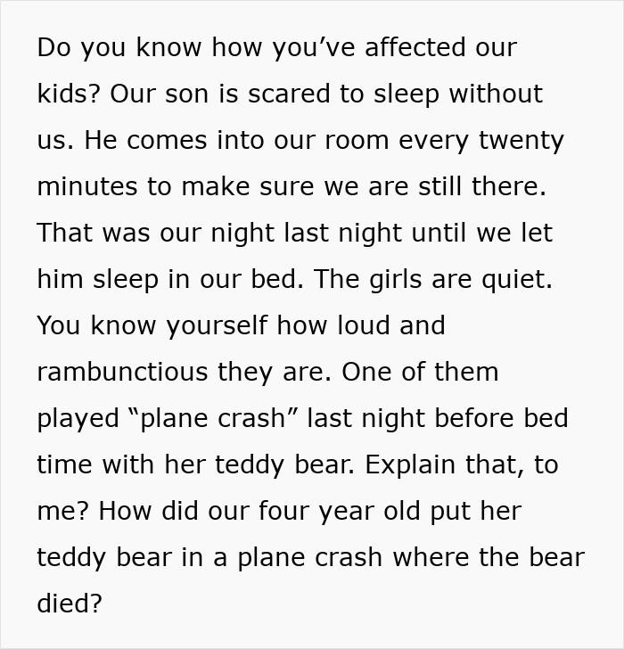 Text describing how military service impacts kids after parents passed away, showing children's fear and grief.