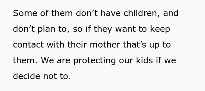Text excerpt about protecting kids and maintaining contact with a mother related to mil tells kids parents passed away topic.