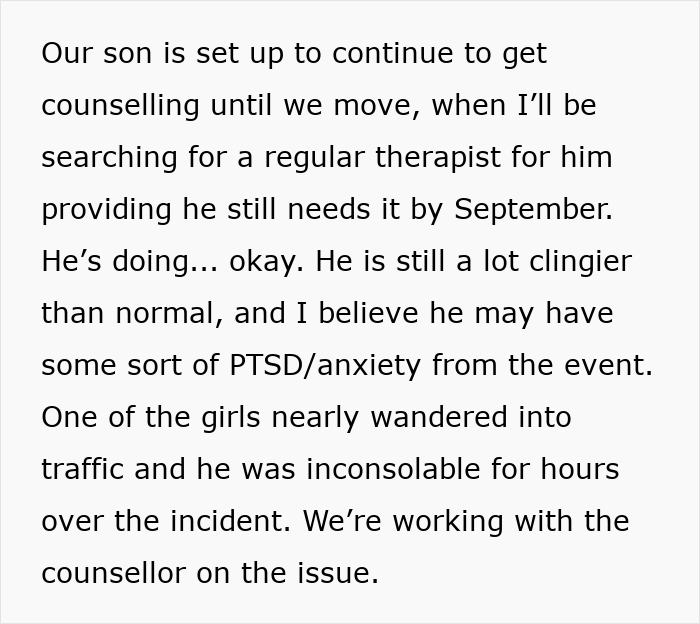 Mil discusses helping kids cope with anxiety and PTSD after parents passed away, including counseling support plans.