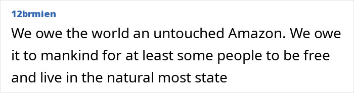 Text excerpt about the untouched Amazonian tribe emphasizing the need to protect their natural state and freedom. Text excerpt about the untouched Amazonian tribe emphasizing the need to protect their natural state and freedom.