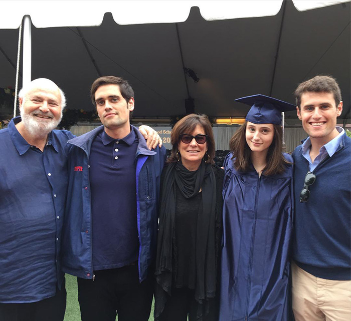 Nick Reiner&rsquo;s family posing together at a graduation event, breaking their silence after lawyer quits the case.