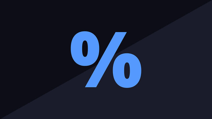 Blue percentage symbol on a dark background representing tricky logic puzzles inspired by the 1 percent club challenge.