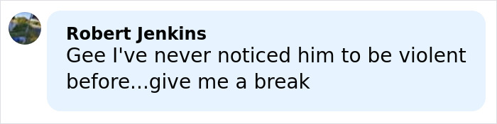 Comment on social media discussing Kiefer Sutherland, referencing arrest and violent crime allegations in Hollywood.