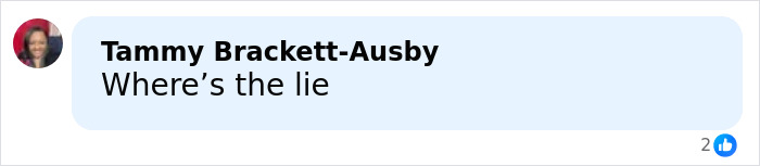 Comment by Tammy Brackett-Ausby saying where&rsquo;s the lie in response to Jennifer Lopez goes viral debate about dressing her age.