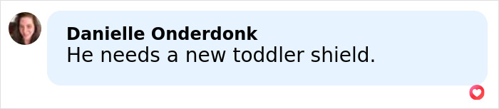 Comment by Danielle Onderdonk saying he needs a new toddler shield related to Elon Musk's 13th child announcement.