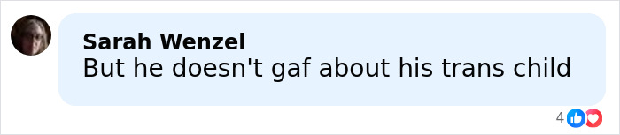 Comment discussing Elon Musk and his 13th child with a conservative influencer on social media platform.