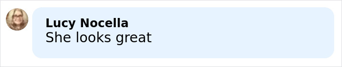 User comment saying she looks great, related to Taylor Swift's look scrutinized by fans at a friend's wedding.