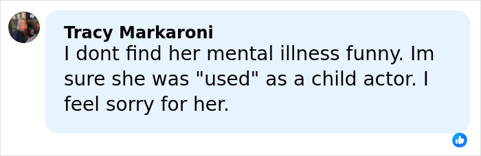 Comment expressing concern over Amanda Bynes&rsquo; mental health and struggles as a child star in the tragic tale of child stars.