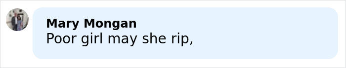 Social media comment from Mary Mongan expressing condolences related to Victoria Jones&rsquo; final moments and 911 call theory.