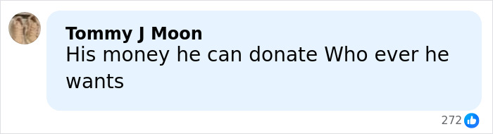 User comment criticizing Bill Ackman&rsquo;s donation to ICE agent, discussing billionaire wealth and controversy.