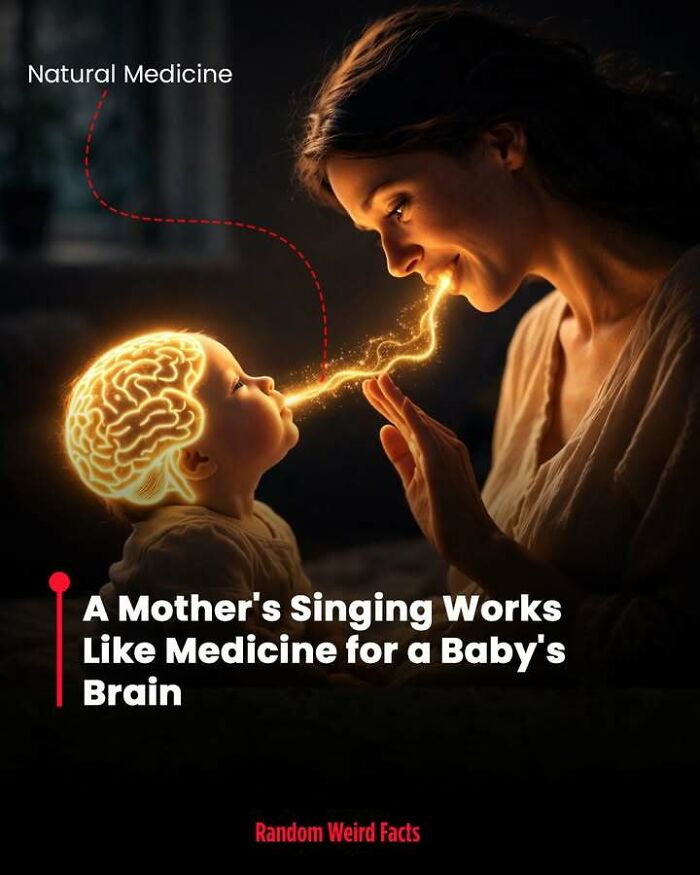 Mother singing to baby with glowing brain illustrating facts that linger in your head for days about natural medicine.