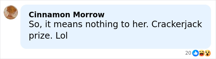 Comment by Cinnamon Morrow expressing skepticism about the Peace Prize recipient gifting her medal to Trump.