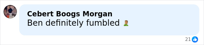 Screenshot of a social media comment about Ben Affleck related to Jennifer Garner's divorce and trauma bond discussion.