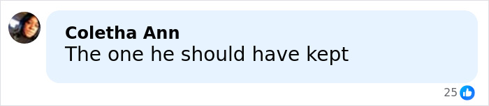 Comment by Coletha Ann saying "The one he should have kept," reflecting on Jennifer Garner and Ben Affleck divorce discussion.