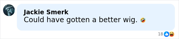 Screenshot of a social media comment joking about a wig in response to Guy Fieri’s 58th birthday glow-up and hair change.