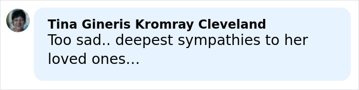 Facebook comment from Tina Gineris Kromray Cleveland expressing deepest sympathies after 911 call reveals code word in Victoria Jones case