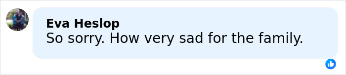 Screenshot of a Facebook comment expressing condolences related to Victoria Jones&rsquo; final moments and 911 call theory.