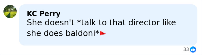 Screenshot of a social media comment under a post, referencing Blake Lively and a leaked 4-minute audio controversy.