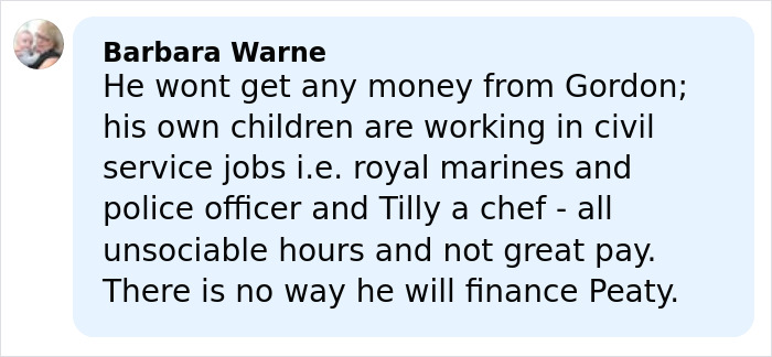 Comment on Adam Peaty&rsquo;s name change after wedding to Gordon Ramsay&rsquo;s daughter, with ex responding about finances and family jobs.