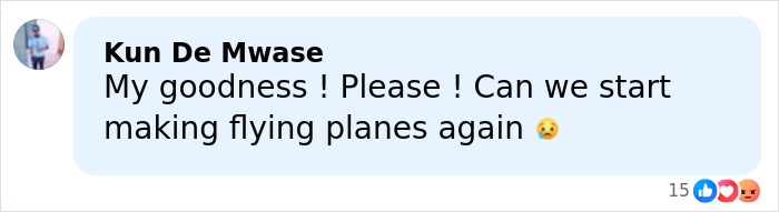 Comment by Kun De Mwase about making flying planes again, expressing sadness over famous singer's plane crash. Comment by Kun De Mwase about making flying planes again, expressing sadness over famous singer's plane crash.