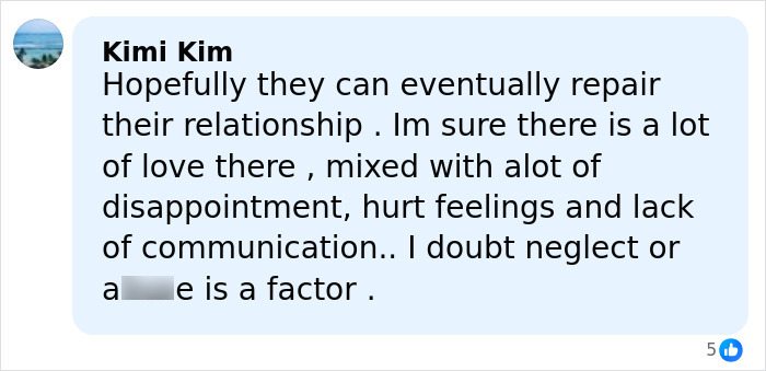 User comment expressing hope to repair Brooklyn Beckham's family feud involving legal issues with parents David and Victoria.