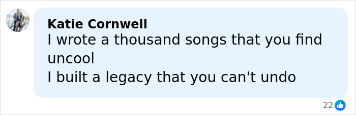 Screenshot of a social media comment about songs and legacy, highlighting Kim Kardashian Taylor Swift comments and Blake Lively text reveal. Screenshot of a social media comment about songs and legacy, highlighting Kim Kardashian Taylor Swift comments and Blake Lively text reveal.