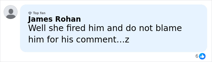 Comment from fan James Rohan responding to Chris Noth break silence after dig at Sarah Jessica Parker backlash.