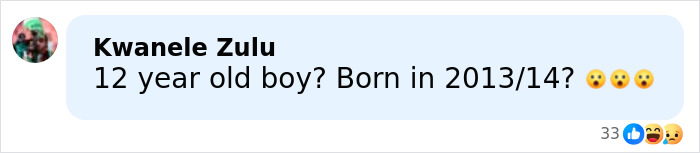 Comment on social media post questioning age of 12-year-old boy in family impact story about pregnancy with 15-year-old’s child.