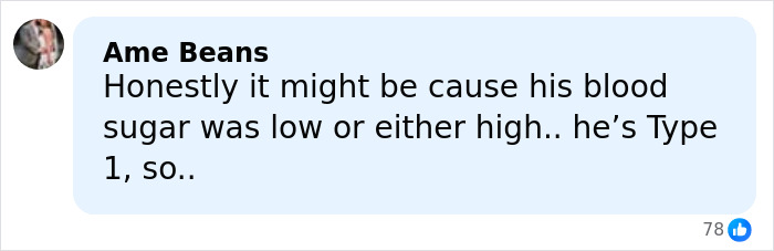 Comment on a social media post discussing why Nick Jonas walked out of Golden Globes 2026, mentioning possible health reasons.