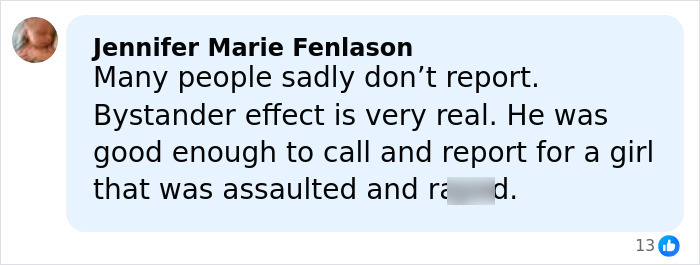 Comment about bystander effect and reporting an a*****t, relating to Barron Trump’s late-night emergency call challenged by judge.