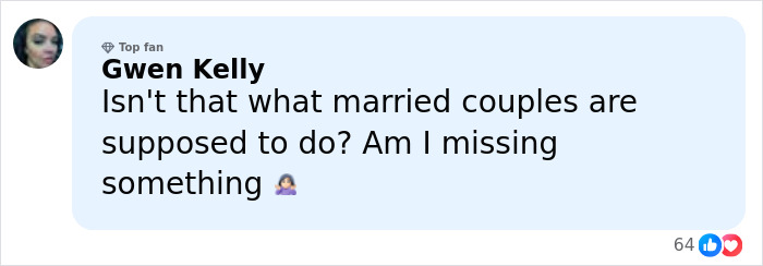 Comment from Gwen Kelly addressing married couples, related to Jay Leno left speechless by question about girlfriend while wife struggles with dementia.