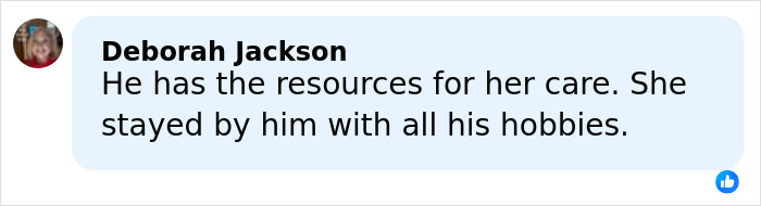 Comment by Deborah Jackson about care and support, related to Jay Leno left speechless by question about getting a girlfriend.
