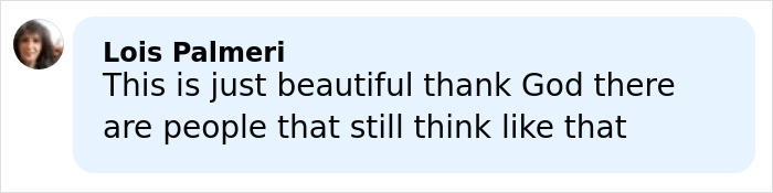 Comment from Lois Palmeri expressing gratitude for people with kind thoughts amid Jay Leno left speechless by question about girlfriend while wife struggles with dementia topic.