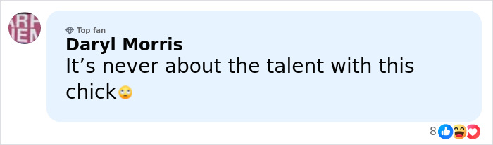 Comment from user Daryl Morris expressing an opinion on Sydney Sweeney after her launch of a racy lingerie line.