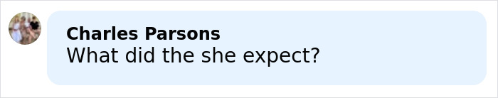 Comment from Charles Parsons reading what did the she expect in a social media post about Melania Trump's documentary.