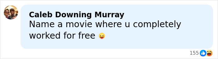 Comment by Caleb Downing Murray questioning working for free, hinting at Kristen Stewart's deeper reason for possible US exit.