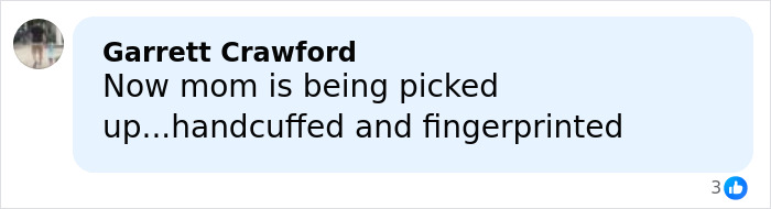 Text message conversation showing a message about a girl abandoned in a mobile home and her mother's arrest details.