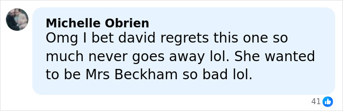 Comment from David Beckham&rsquo;s ex-assistant reacting to Brooklyn Beckham&rsquo;s viral family rift revelation on social media.