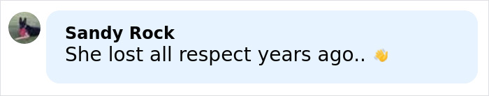 Comment saying Sandy Rock believes she lost all respect years ago, hinting at Kristen Stewart's deeper reason behind possible US exit.