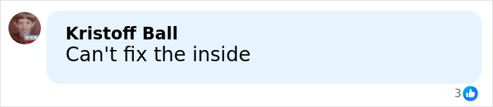 Screenshot of a social media comment saying Can't fix the inside amid Amy Schumer troll backlash.