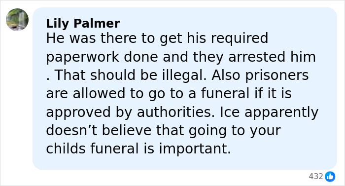 ICE criticized for barring detained father from attending son's funeral, sparking outrage over humanity and rights.
