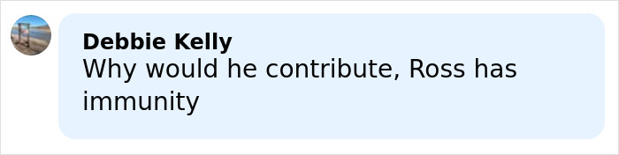 Comment by Debbie Kelly questioning Bill Ackman's donation to an ICE agent, discussing immunity concerns.