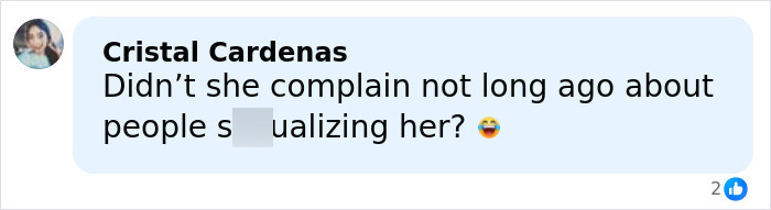 Screenshot of social media comment discussing Sydney Sweeney and reactions to her new racy lingerie line launch.