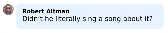 Comment text by Robert Altman questioning if Enrique Iglesias' famous father Julio sang a song about accusations.
