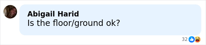 Comment asking if the floor or ground is okay, with reaction emojis visible on a social media post about Piers Morgan's injury.