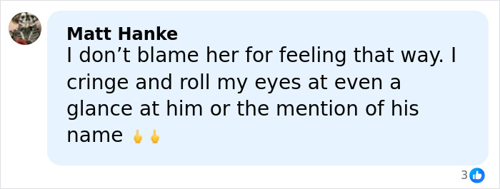 Screenshot of a social media comment expressing disapproval, related to Pamela Anderson wanting apology from Seth Rogen.