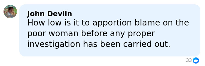 Comment from John Devlin disputing blame on waitress before proper investigation in Swiss ski resort fire case.