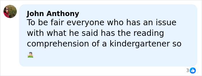 Screenshot of a social media comment reacting to Stephen King faces backlash over ICE agent Jonathan Ross.